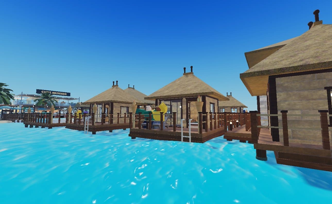 Les bungalows sur pilotis de l’Hôtel du Lagon