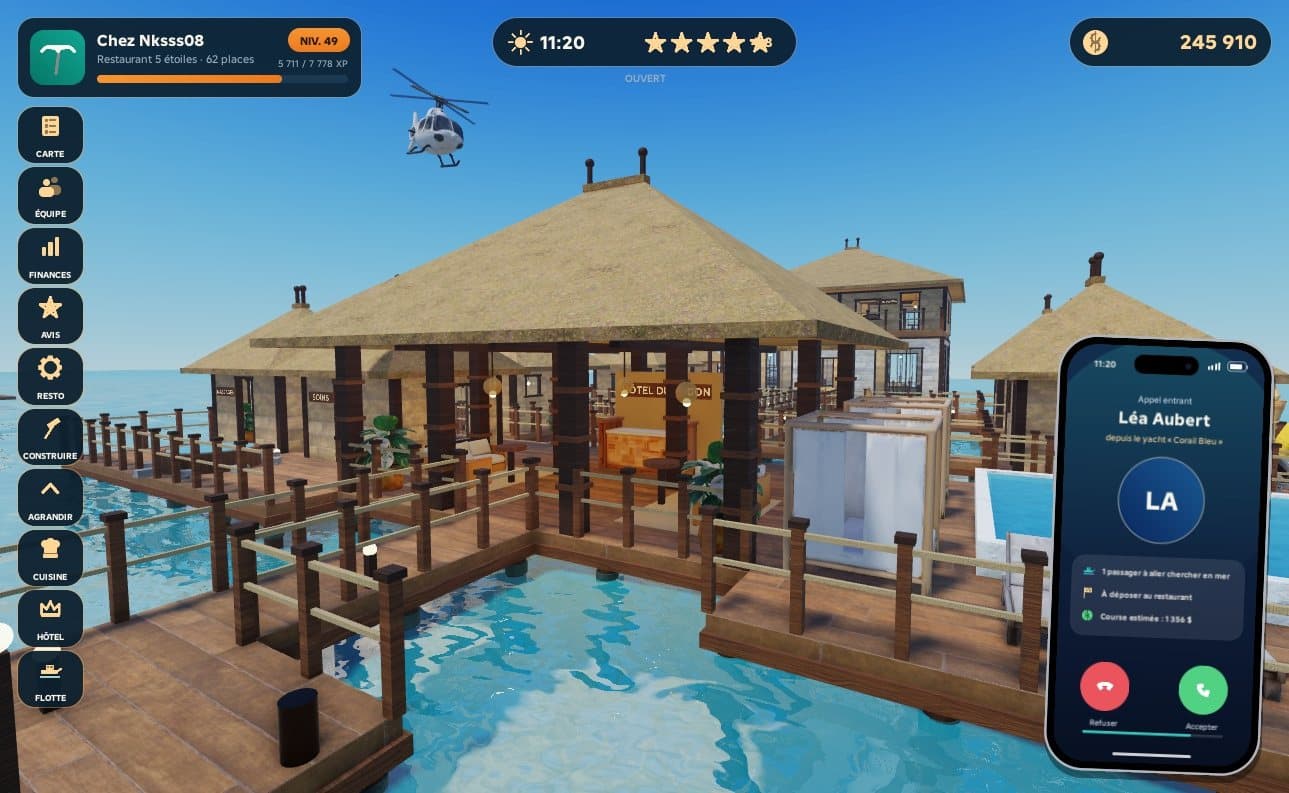 Un appel VIP sur le téléphone du jeu